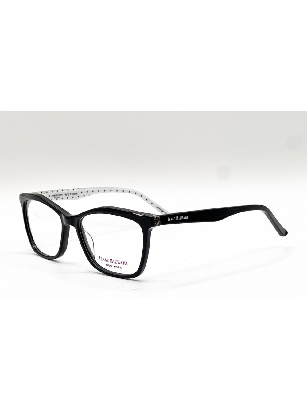 Isaac Mizrahi IM30031 BK Black Rectangle Authentic Eyeglass Frames 52-16-135